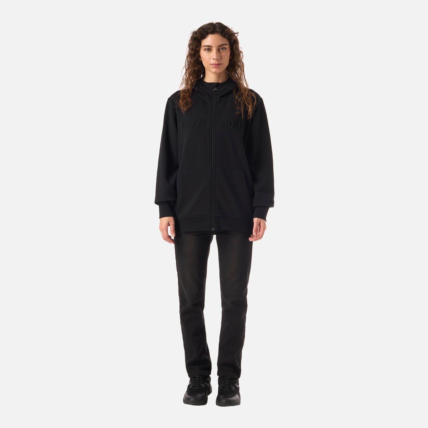 Polerón Mujer Motomami Full Zip Negro Haka Honu