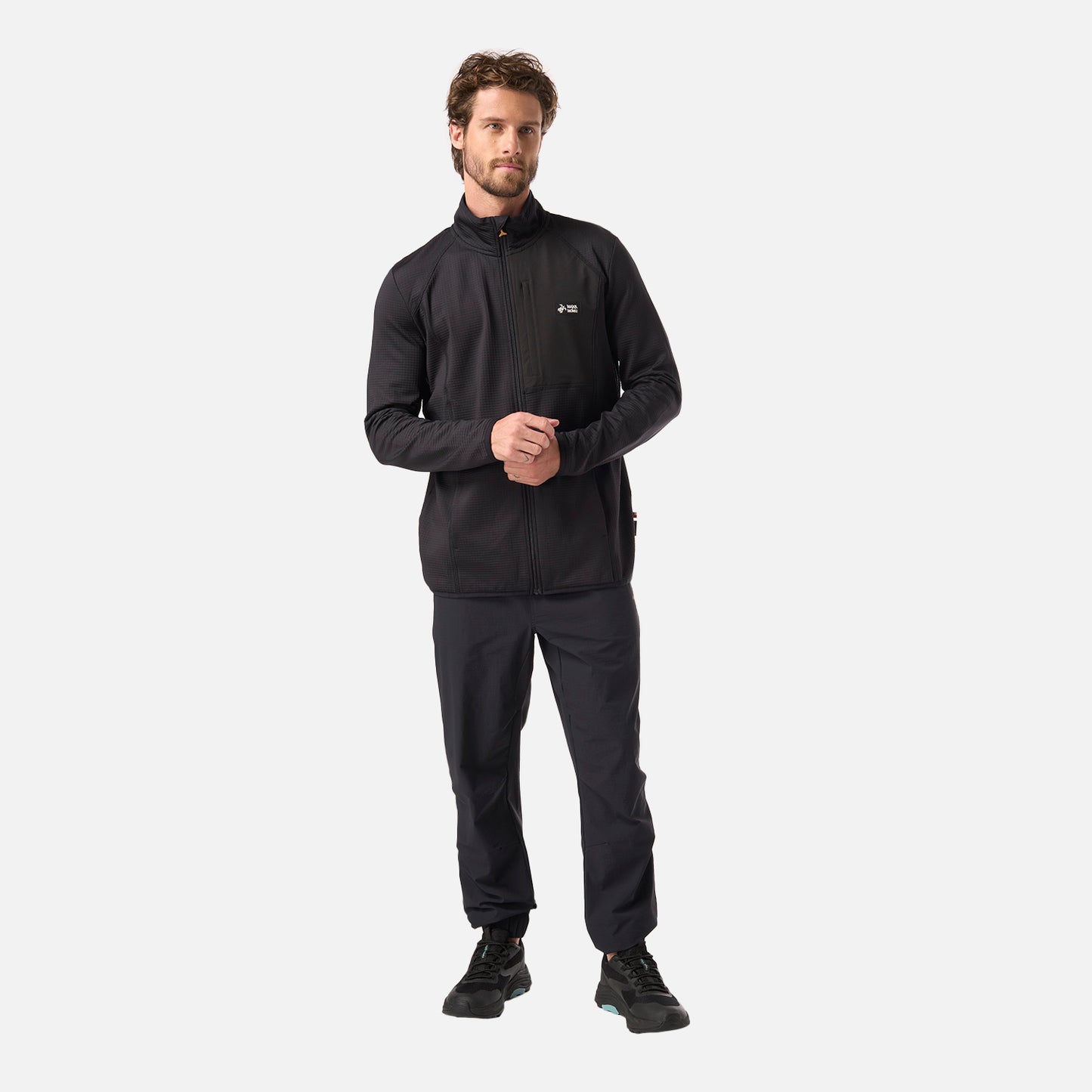 Polerón Hombre Taina Full Zip Negro Haka Honu