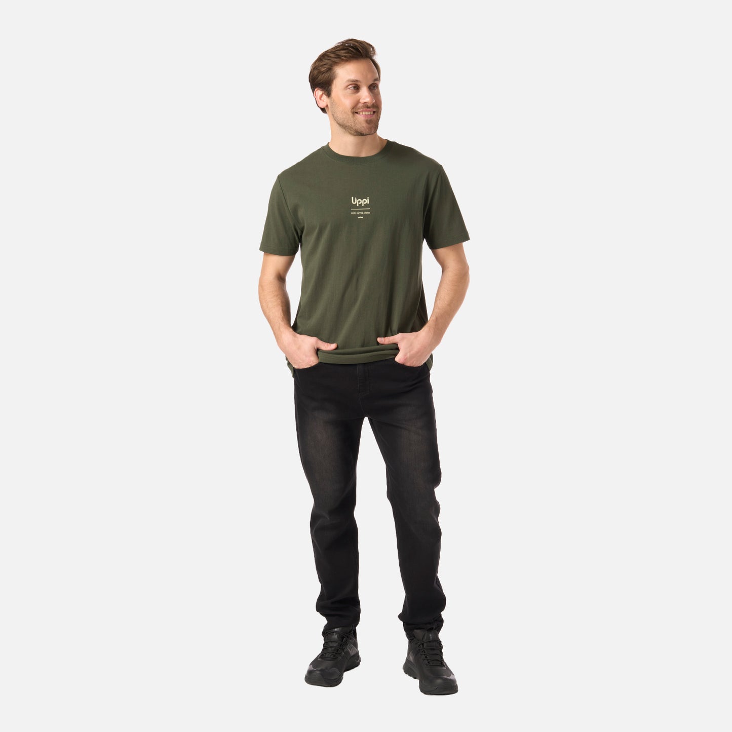 Polera Hombre Adventure Page T-Shirt Verde Musgo Lippi