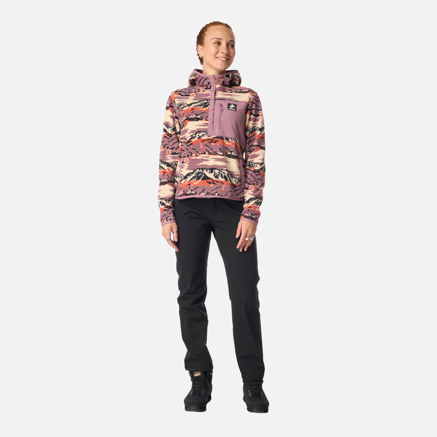 Polar Mujer Tokerau Hoody Print Lila Haka Honu