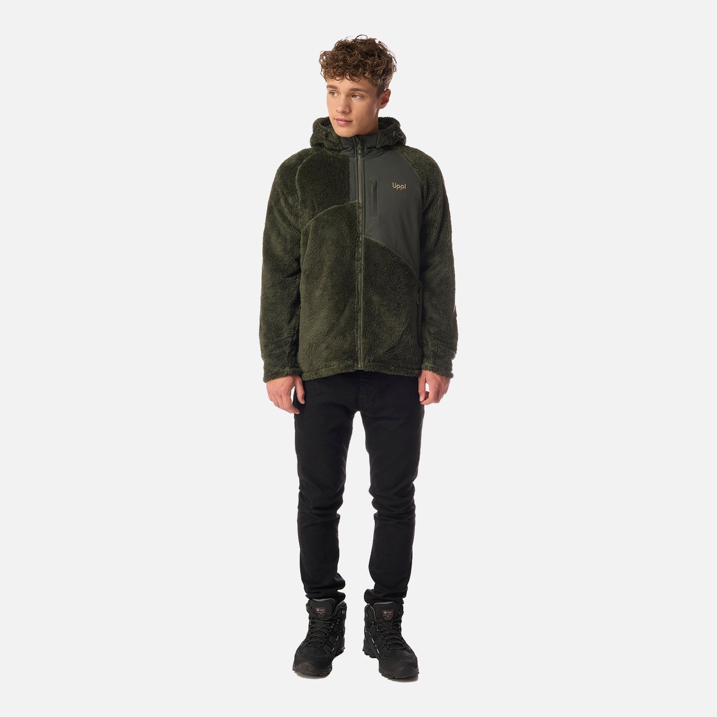 Polar Teen Boy Bear Shaggy-Pro Hoody Jacket Verde Militar Lippi