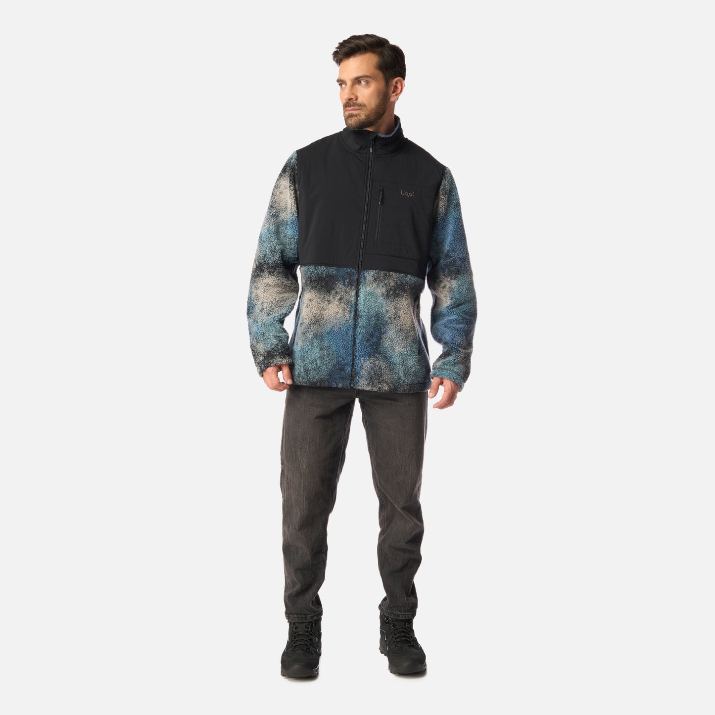 Polar Hombre Glaciar Sherpa-Pro Jacket Print Negro Lippi