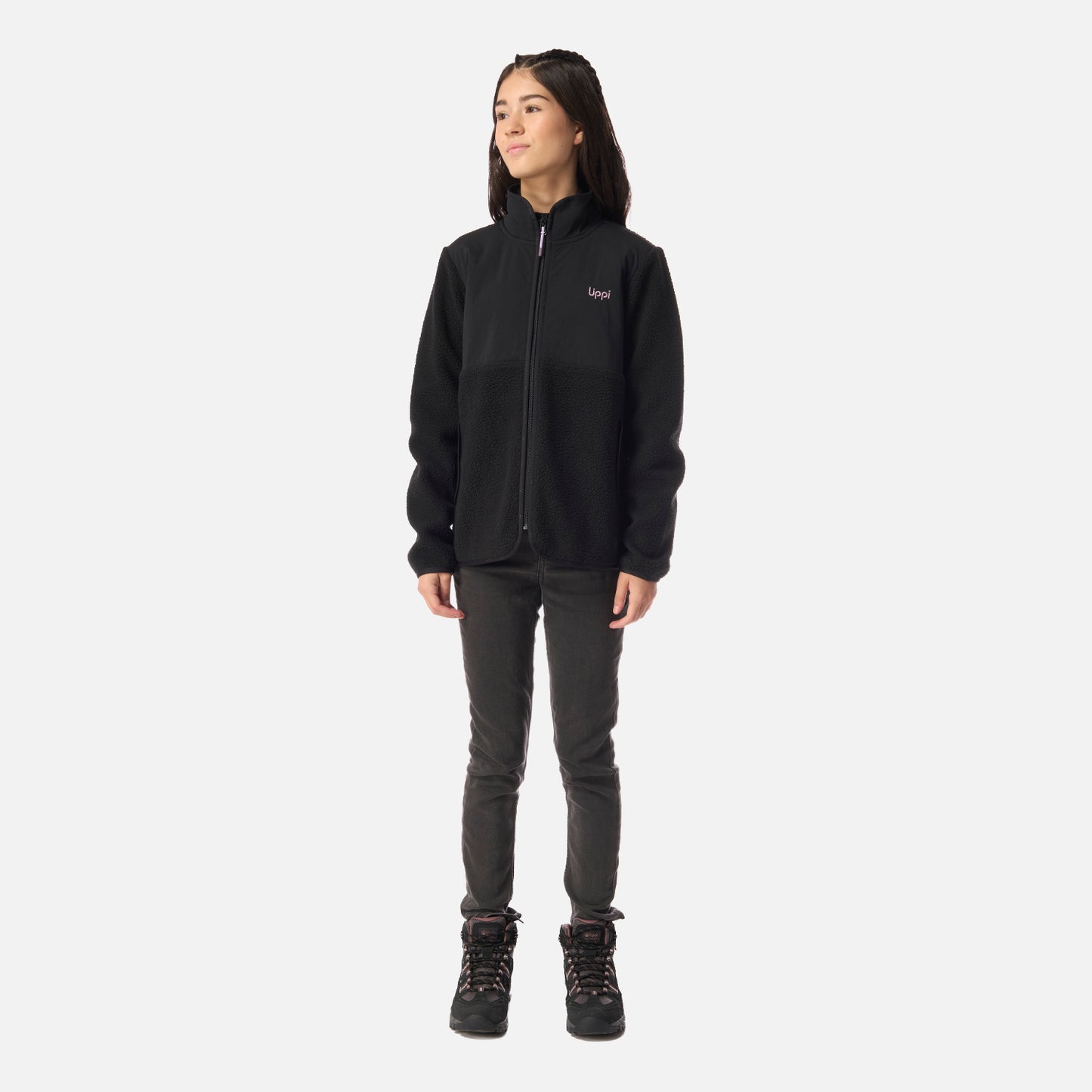Polar Teen Girl Glaciar Sherpa-Pro Jacket Negro Lippi