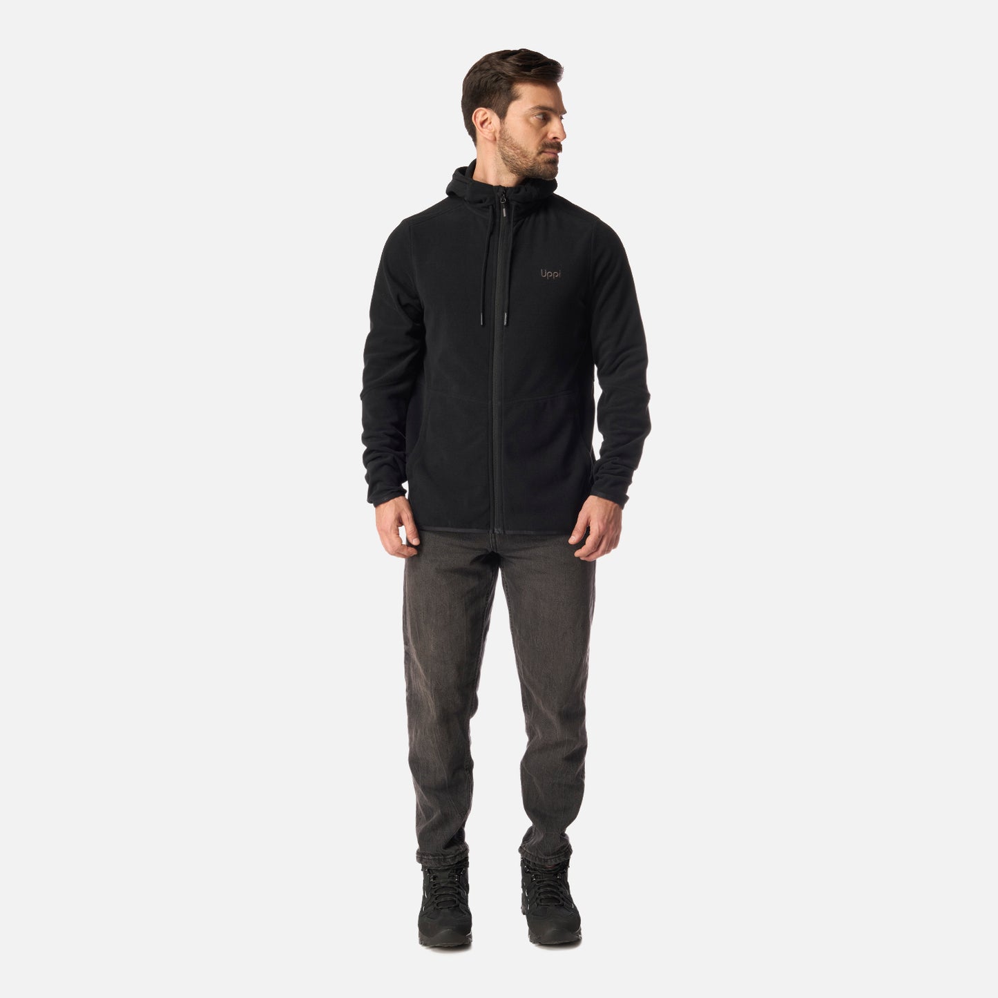 Polar Hombre Stripes Nano-F Full Zip Hoody Negro Lippi