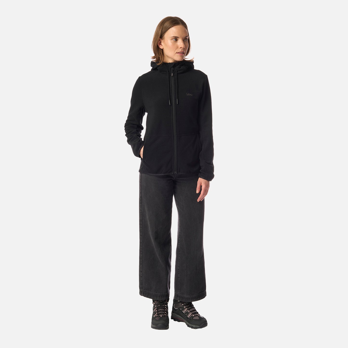 Polar Mujer Stripes Nano-F Full Zip Hoody Negro Lippi
