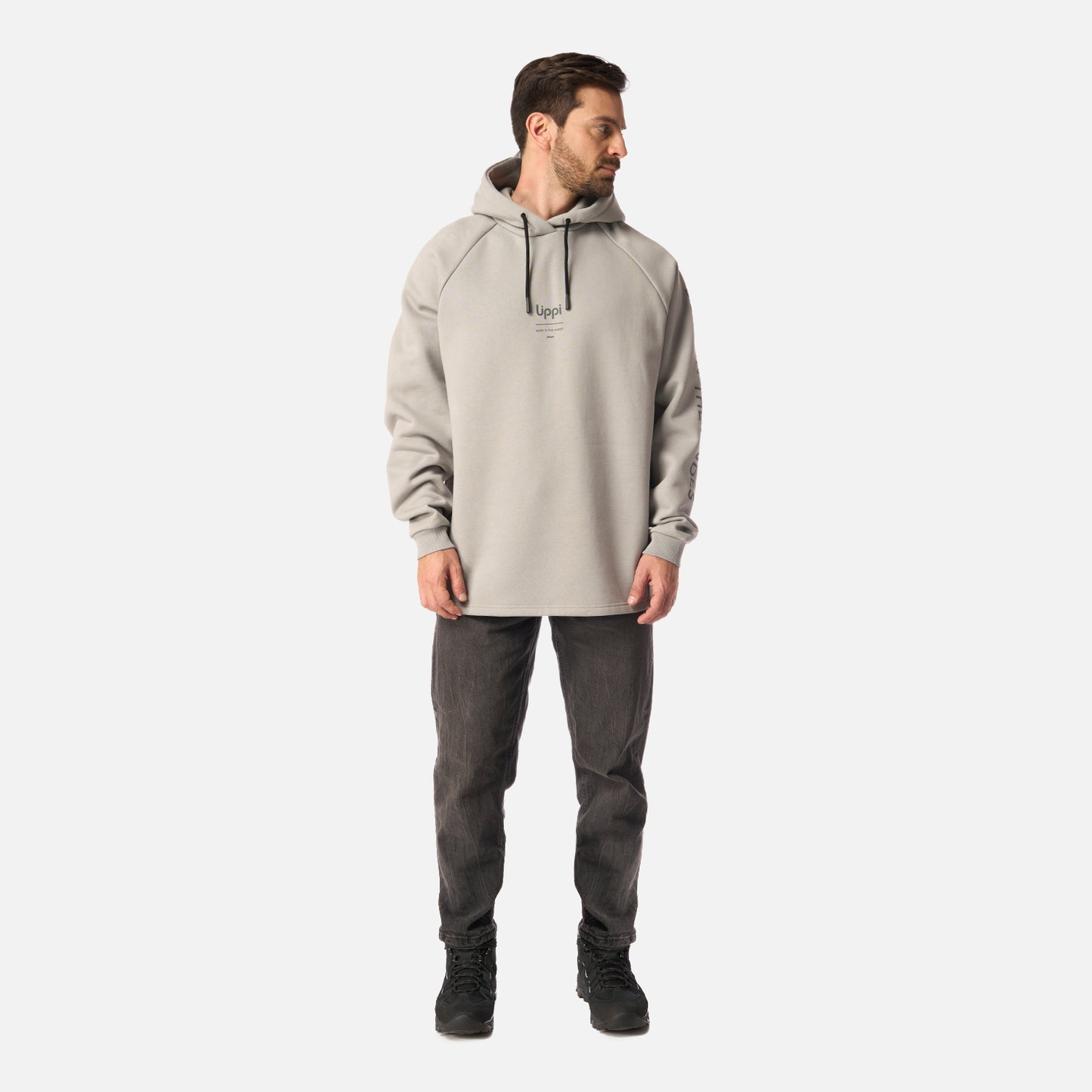 Polerón Hombre Heavy Duty Hoody Sweatshirt Gris Lippi