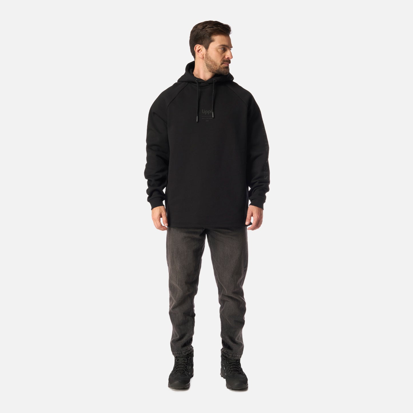 Polerón Hombre Heavy Duty Hoody Sweatshirt Negro Lippi