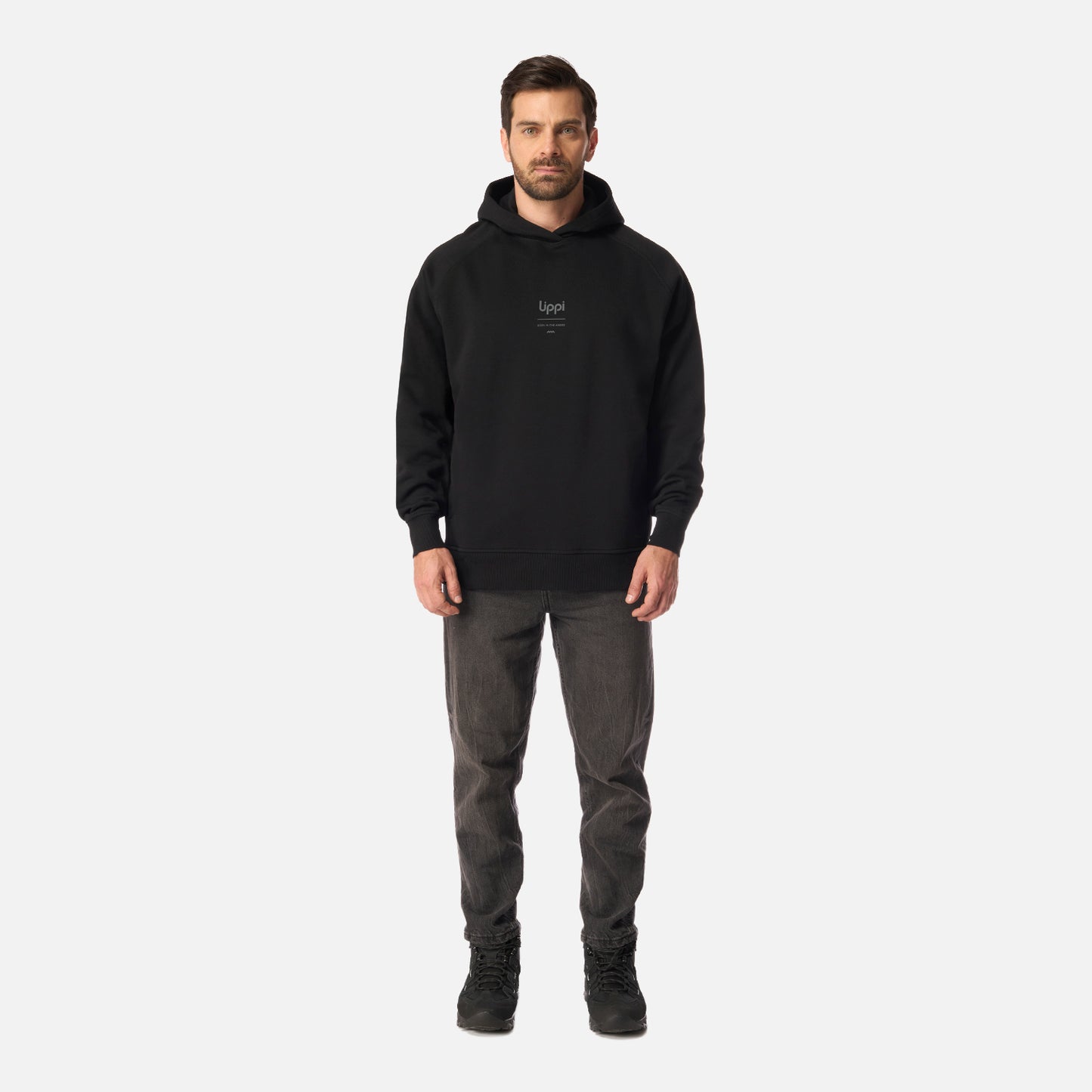 Polerón Hombre Ulmo Hoody Sweatshirt Negro Lippi