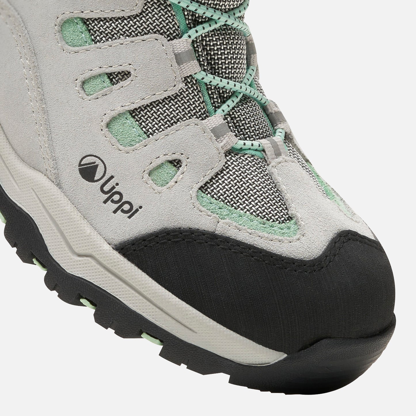 Botín Mujer Puelo Cs Hi Velcro Gris Claro / Verde Agua Lippi