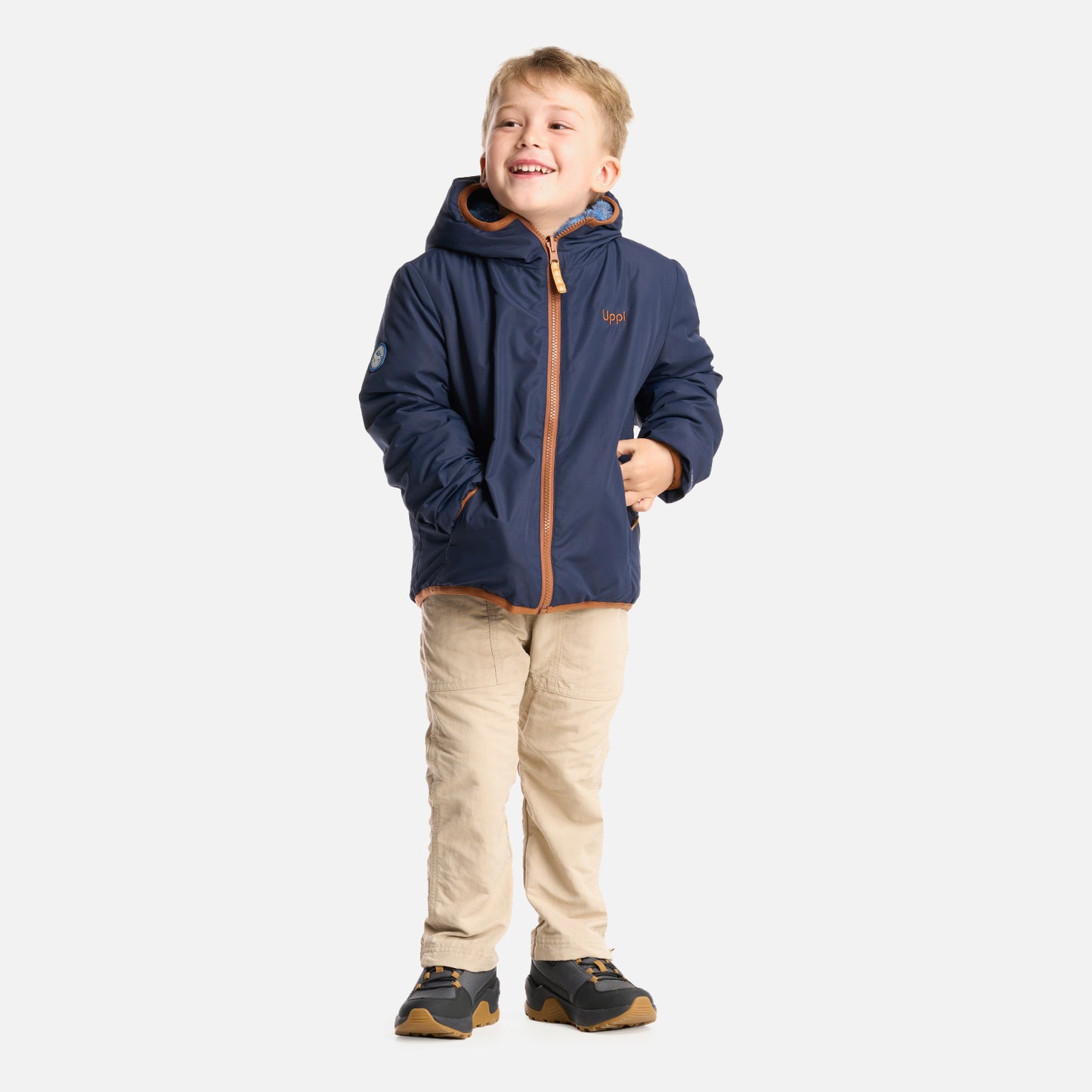 Chaqueta Niño Two-Faces Hoody Jacket Print Azul Lippi