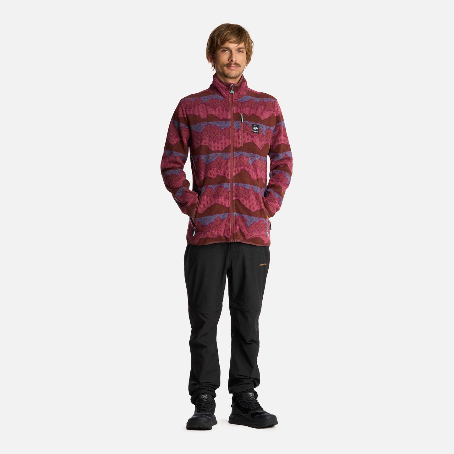 Polerón Hombre Tokerau Pro Print Burdeo Haka Honu