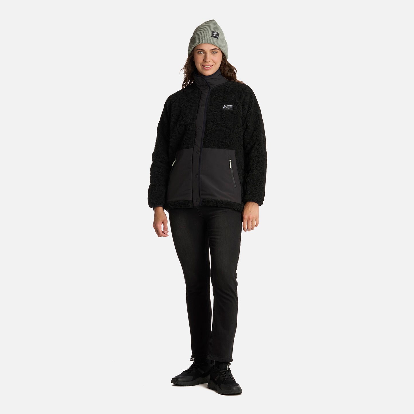 Polerón Mujer Zip-porrito Negro Haka Honu