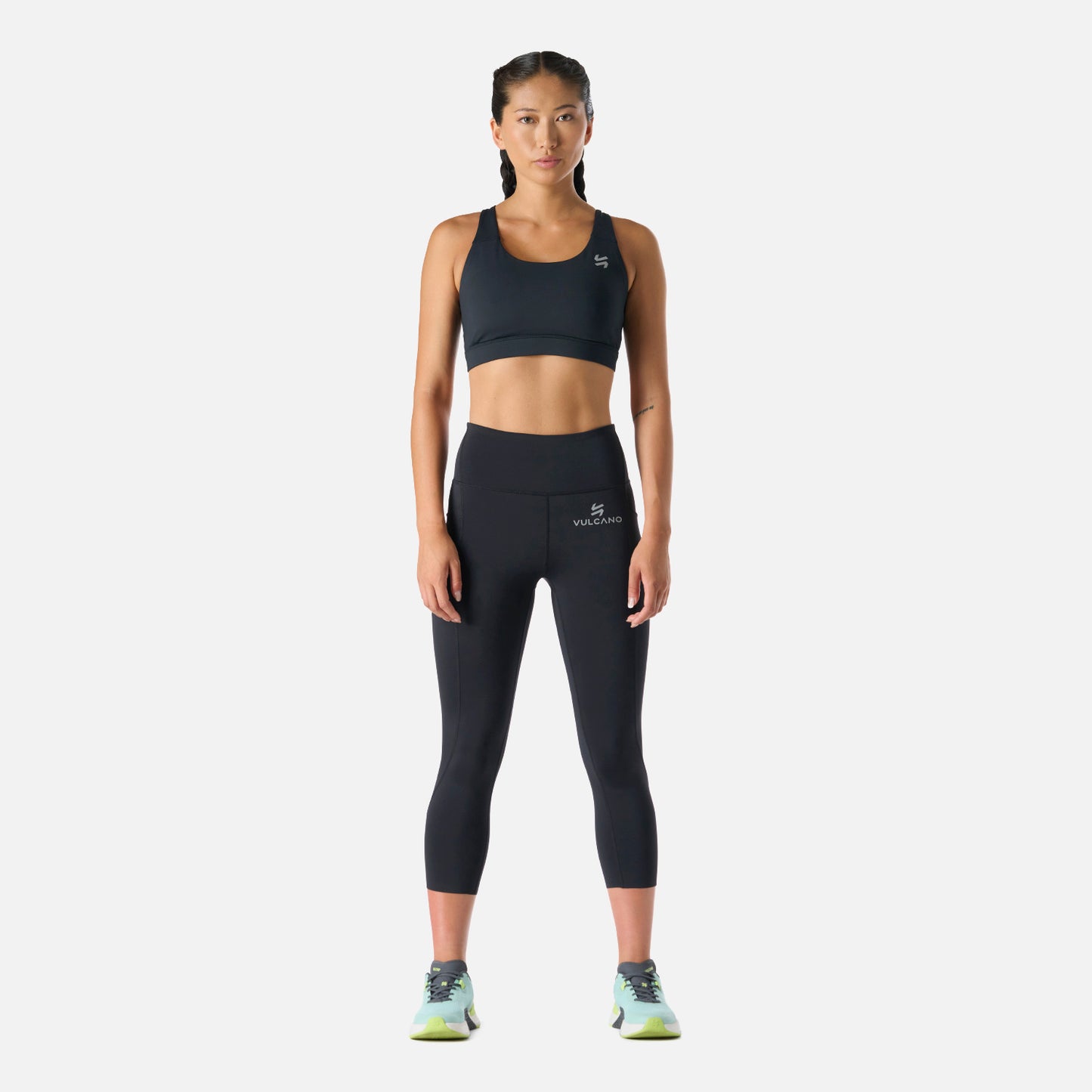 Calza Mujer Built To Move Compressive 3/4 Super High Rise Leggins Negro Vulcano