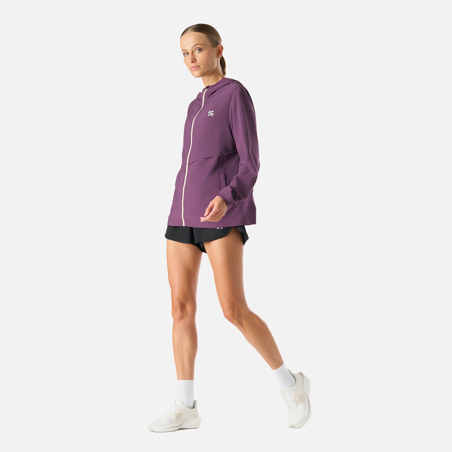 Chaqueta Mujer Built To Move Pro Windbreaker Jacket Morado Oscuro Vulcano