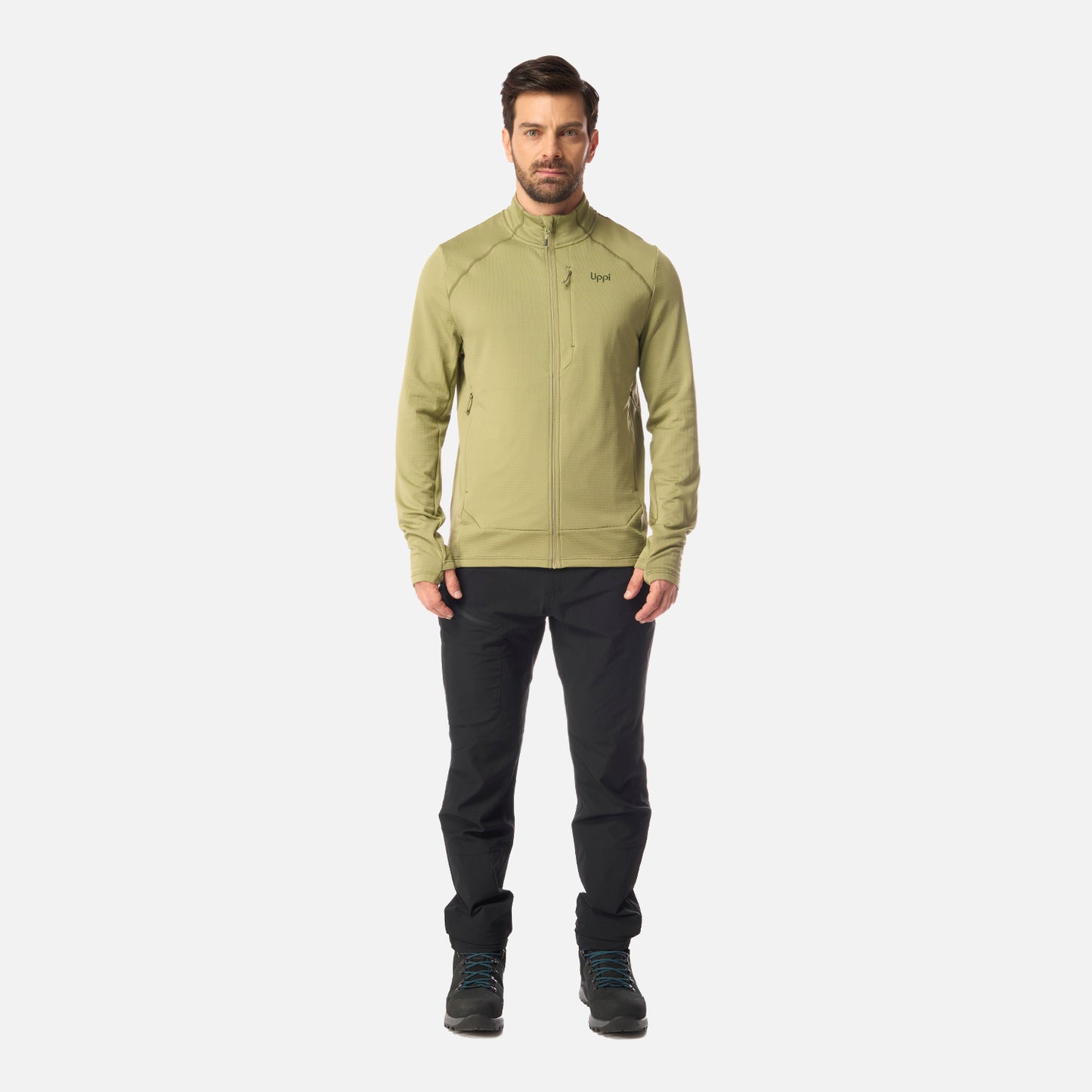 Polerón Hombre Viedma 1000 Nano-F Full Zip Verde Lippi