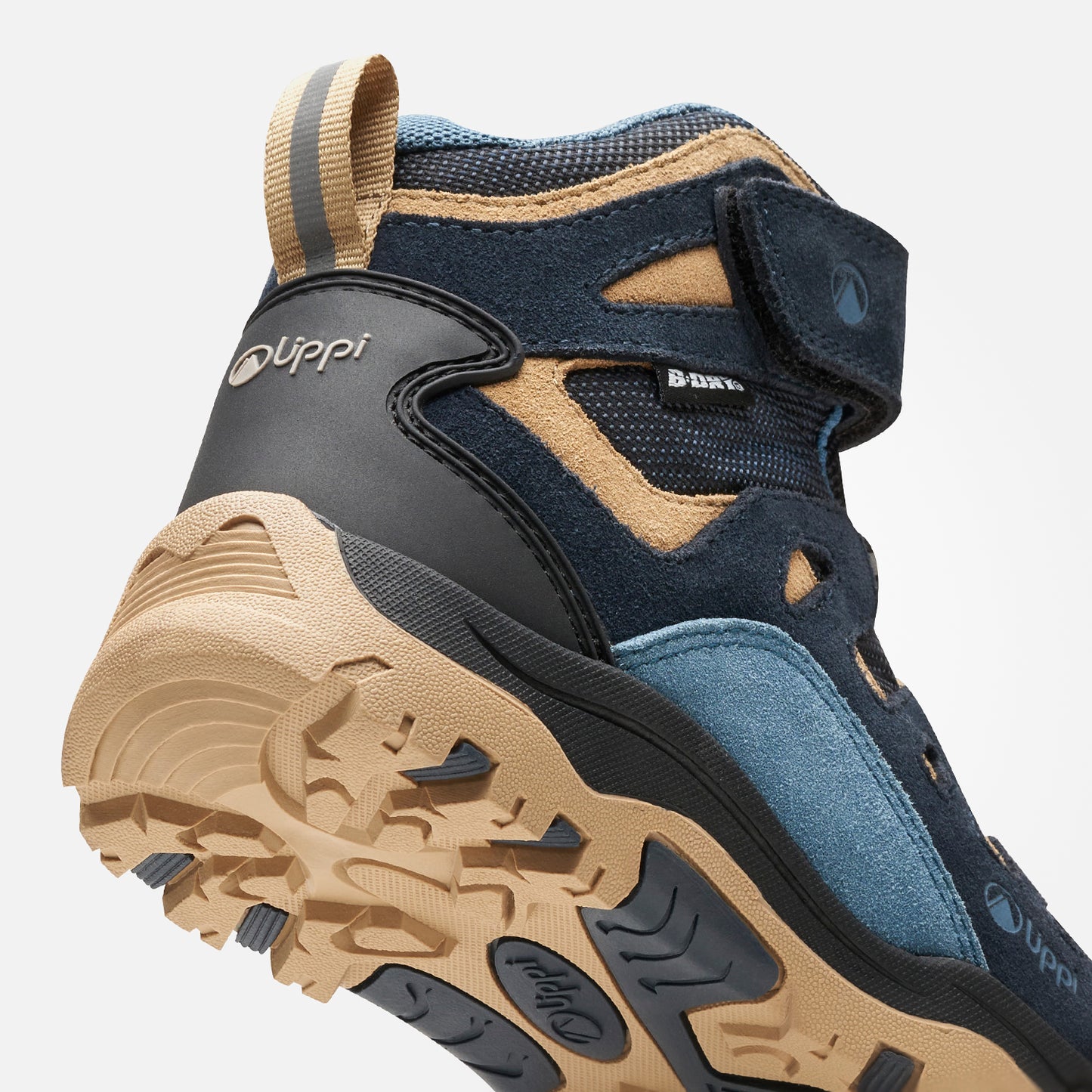 Botín Hombre Puelo Cs Hi Velcro Azul Piedra / Taupe Lippi