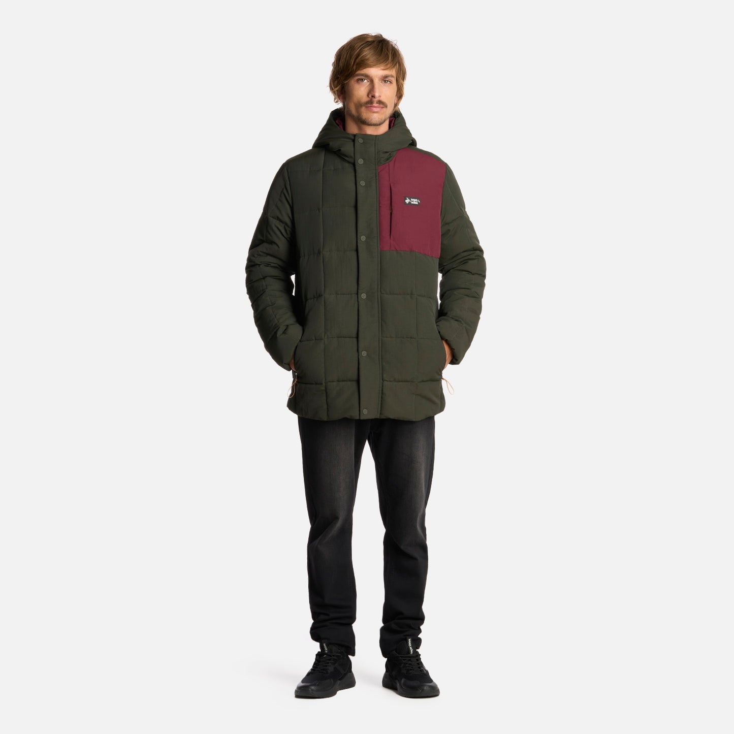 Chaqueta Hombre Aislado Verde Militar Haka Honu