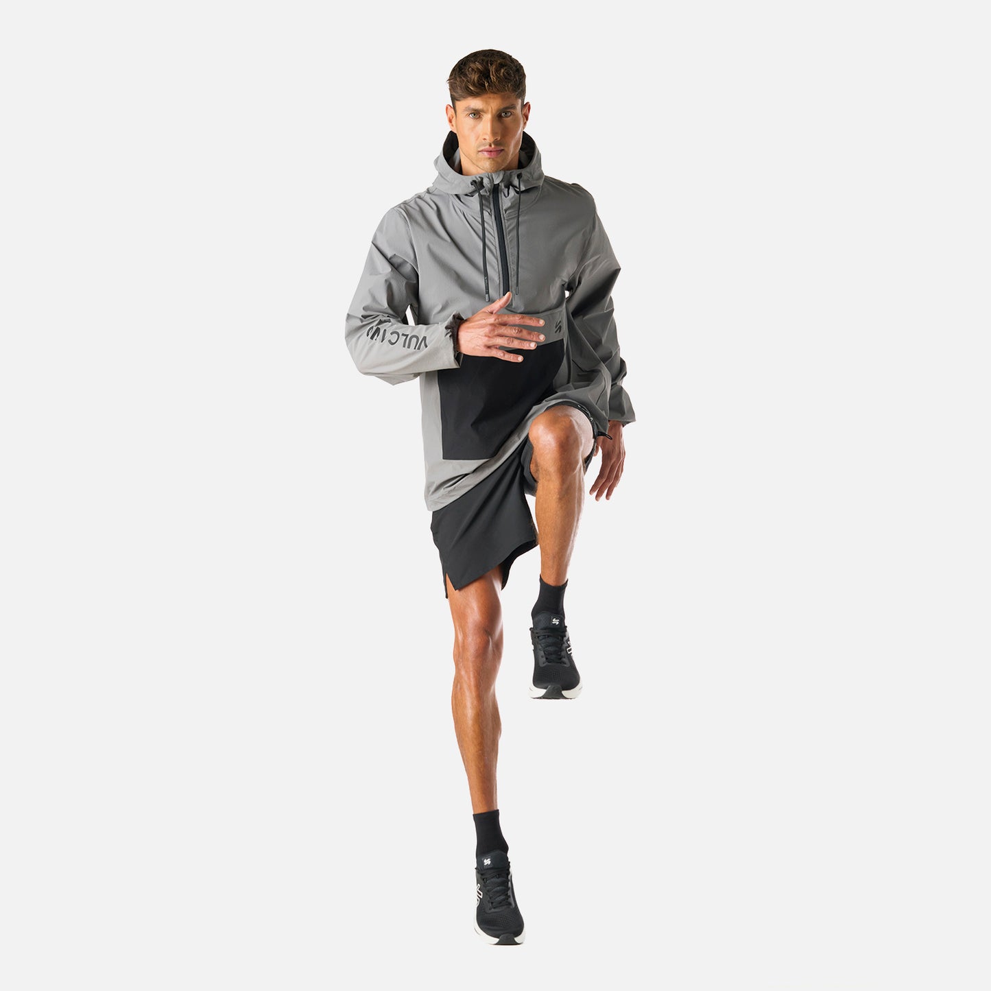 Chaqueta Hombre Tempo 1/4 Zip Windbreaker Jacket Gris Vulcano