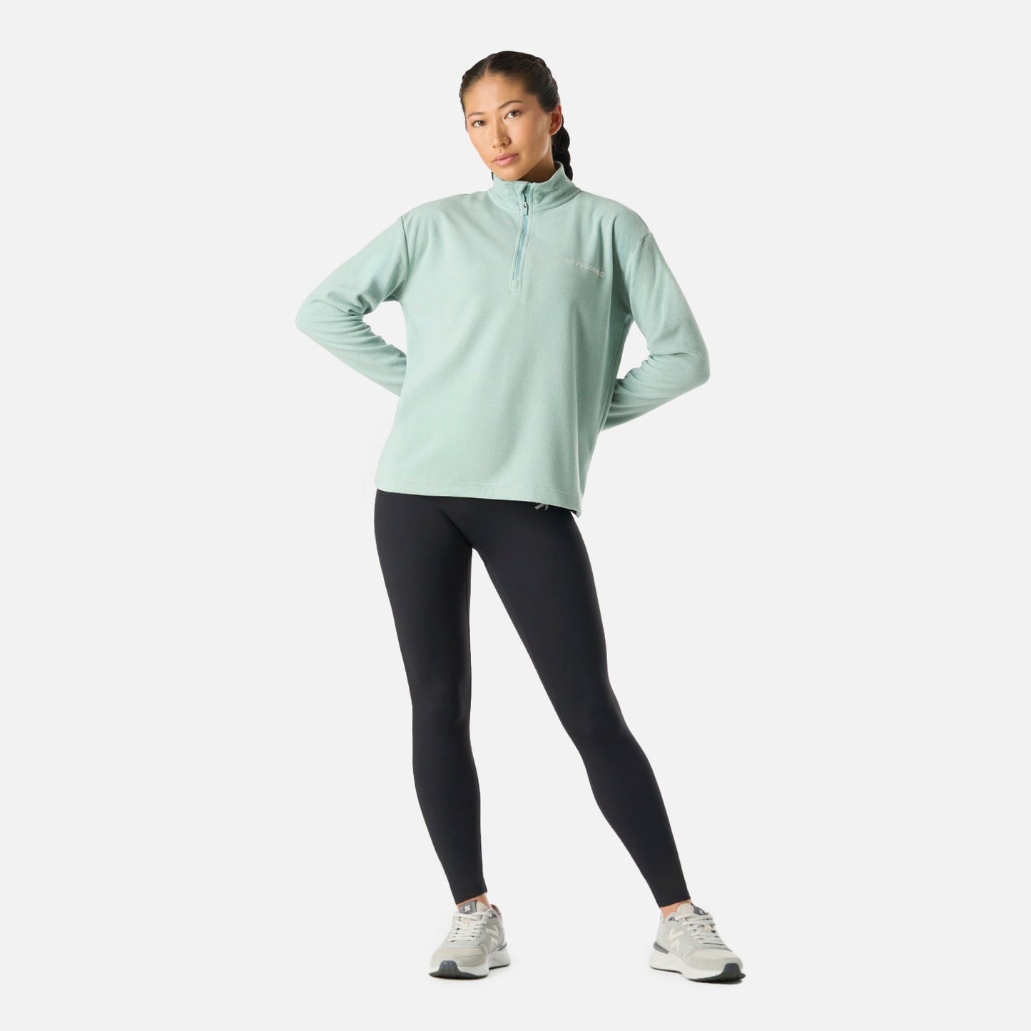 Polerón Mujer Cool Down 1/4 Zip Fleece Jade Vulcano