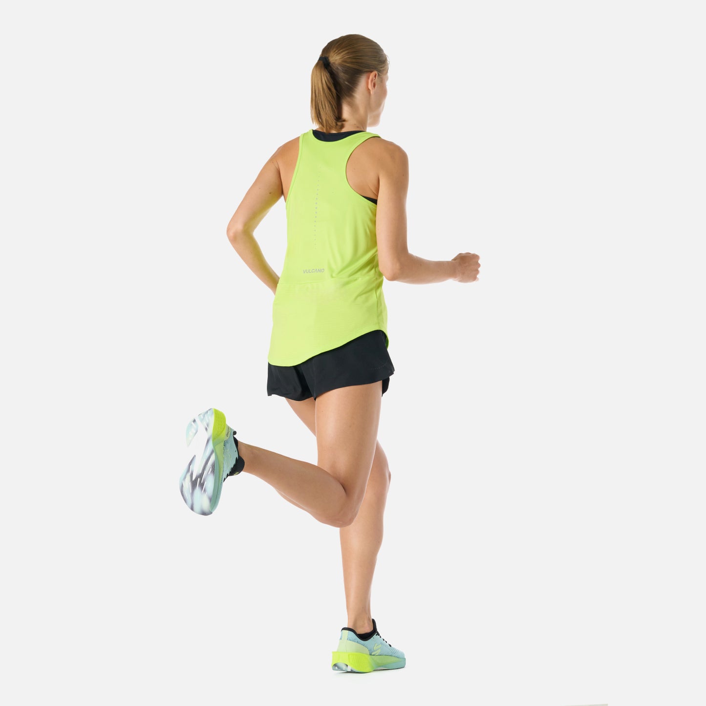 Polera Mujer Built To Move Tank Top Verde Lima Vulcano