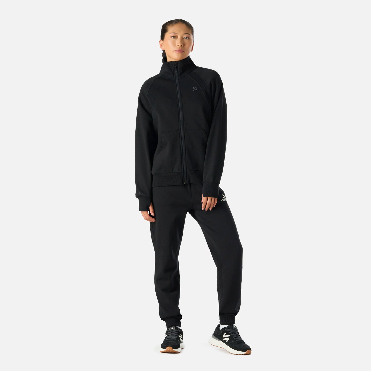 Polerón Mujer Cool Down Full Zip Sweatshirt Negro Vulcano
