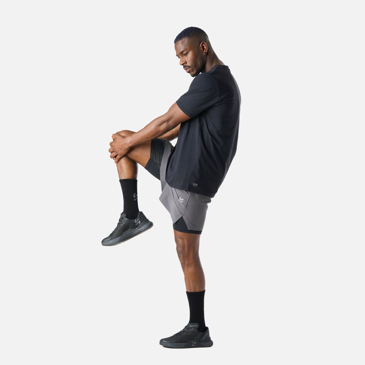 Shorts Hombre Built To Move 2-in-1 5" Shorts Gris Medio Vulcano