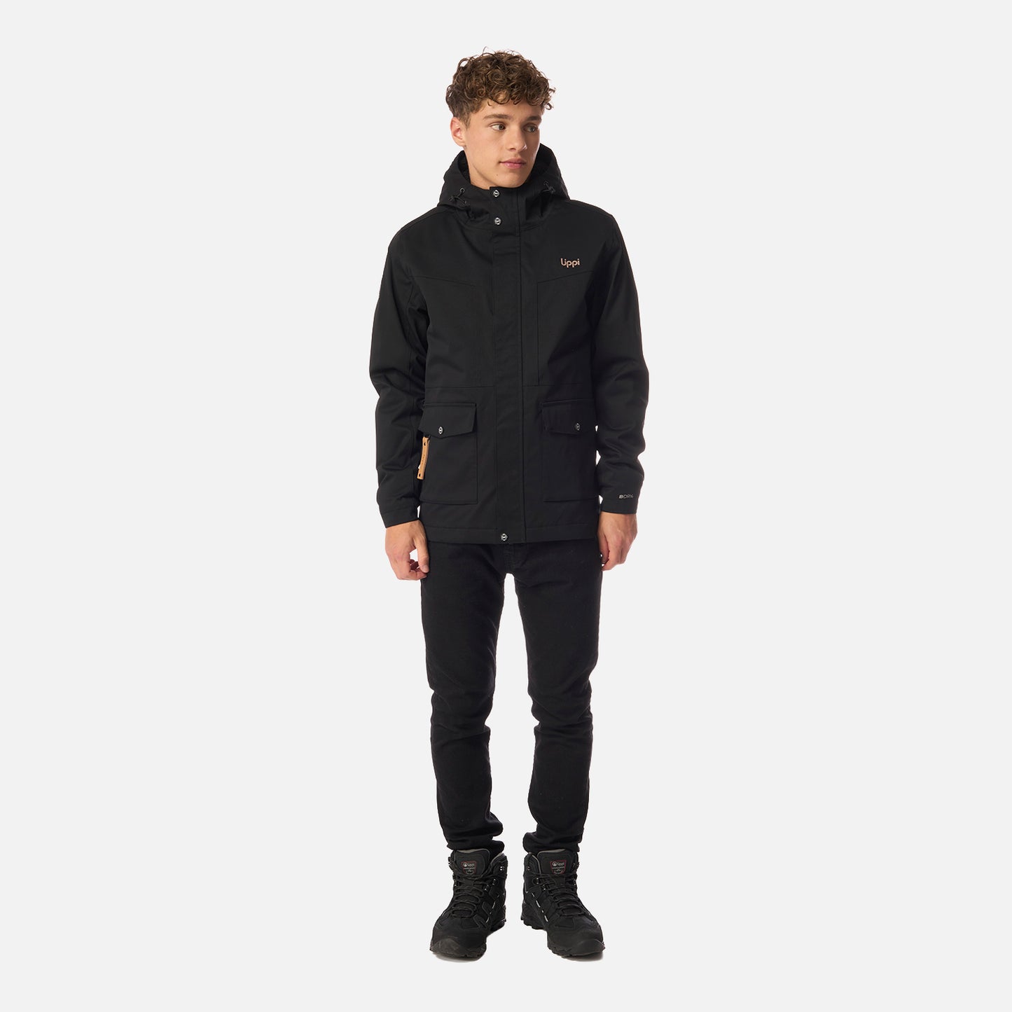 Chaqueta Teen Boy Roble B-Dry Hoody Jacket Negro Lippi