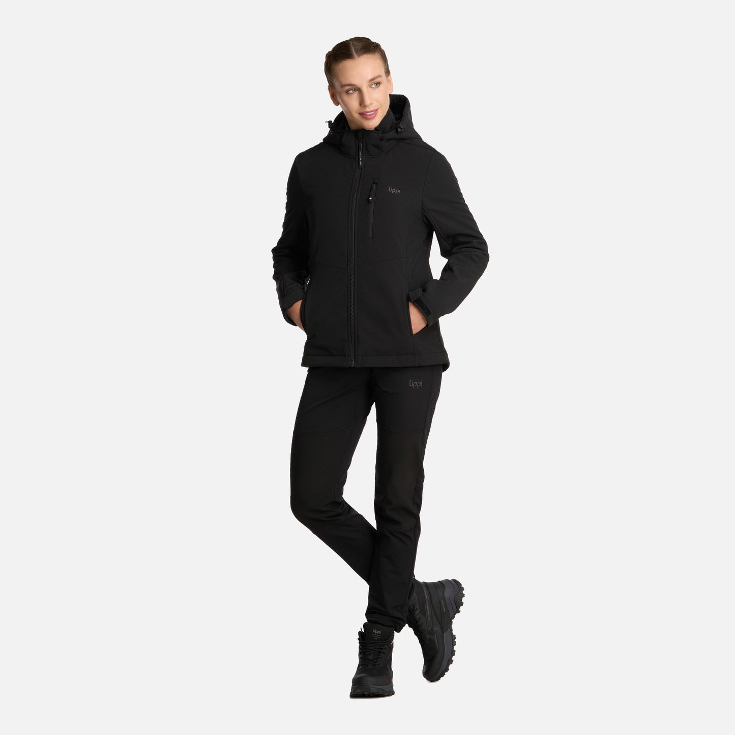 Chaqueta Mujer Macaya Softshell Hoody Jacket Negro Lippi