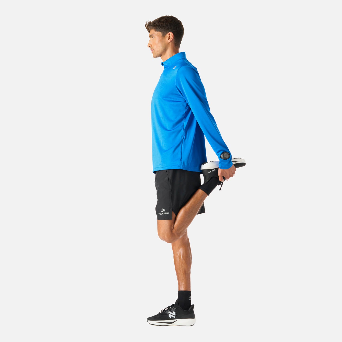 Polerón Hombre Built To Move 1/4 Zip Midlayer Azul Vulcano