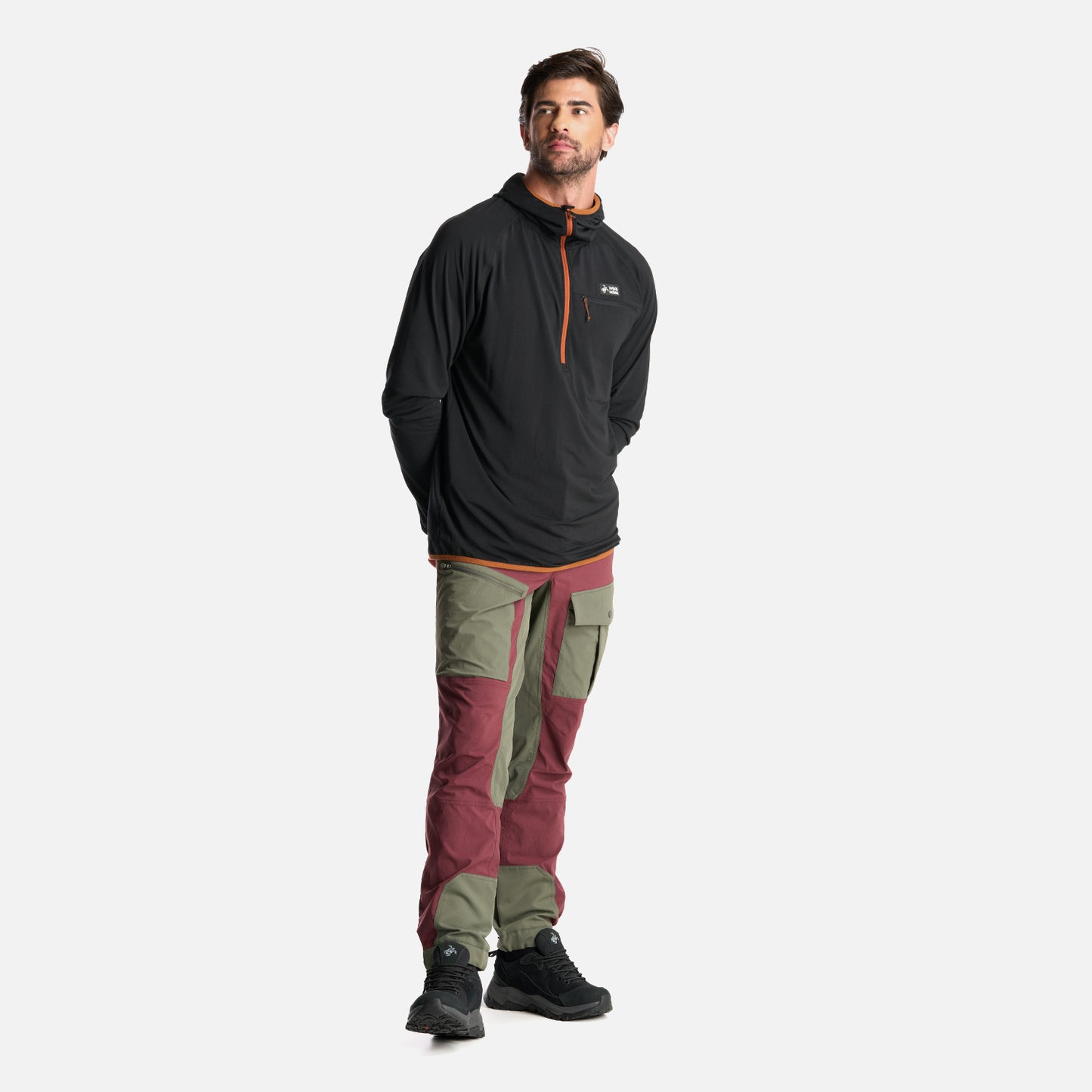Pantalon Hombre Boina Negra Burdeo Haka Honu