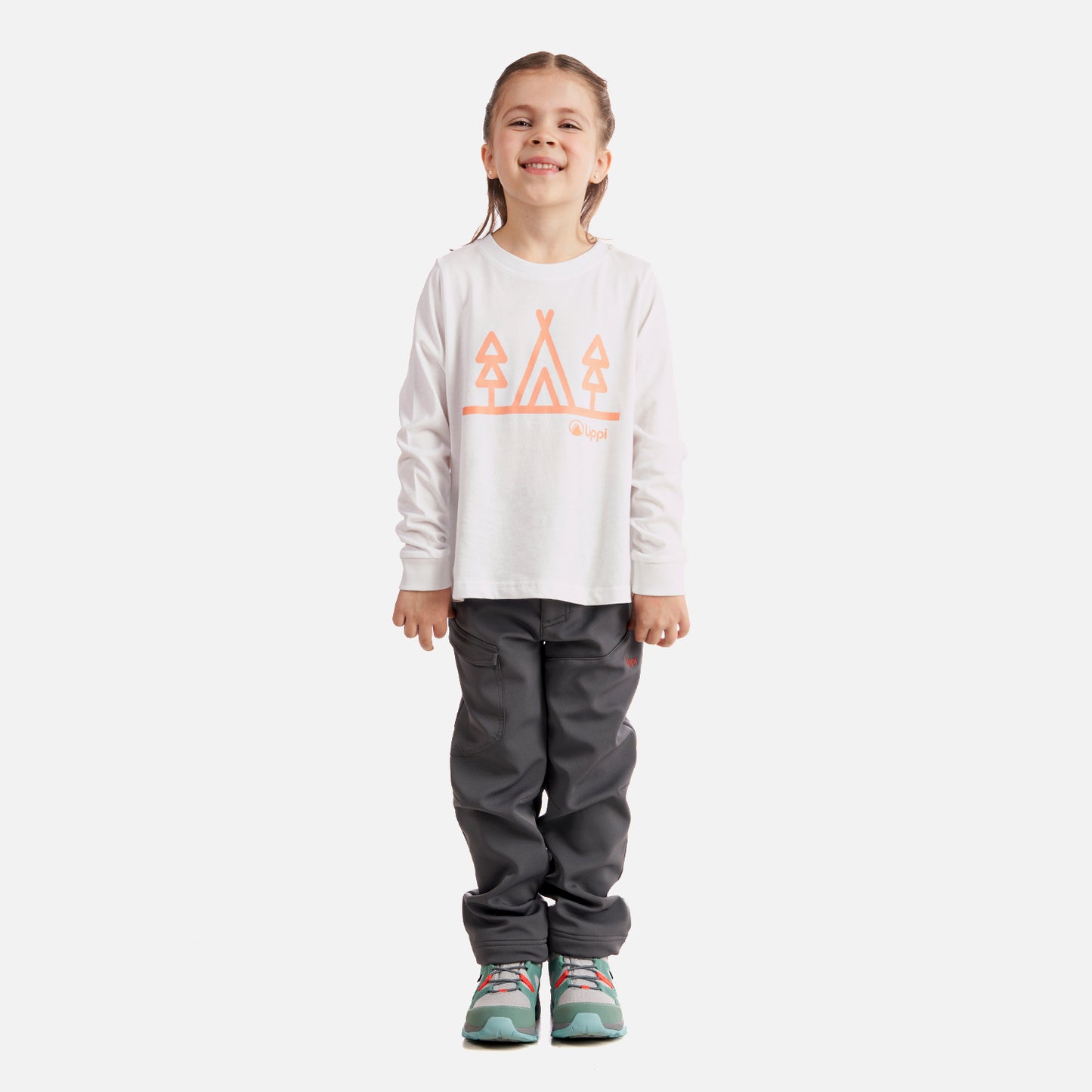 Polera Niña Logo Lippi Long Sleeve T-Shirt Blanco Lippi