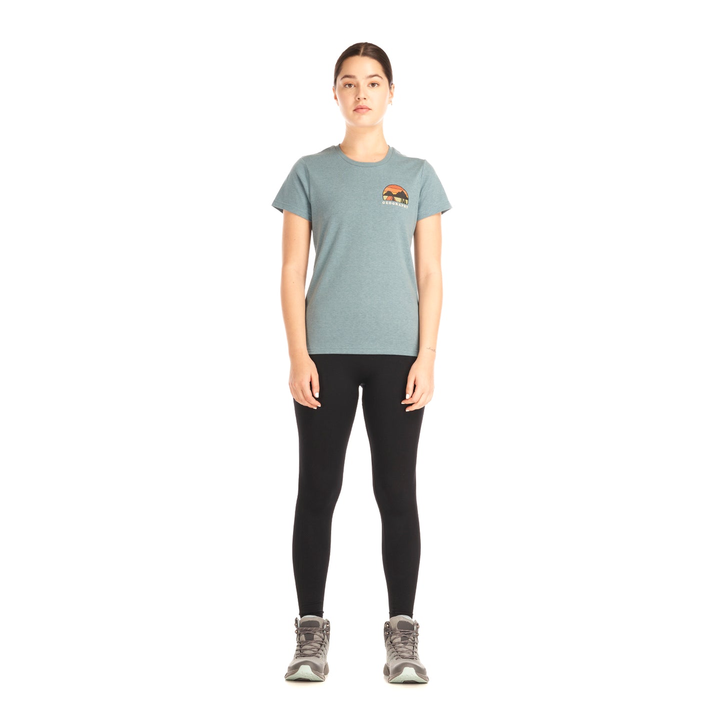 Polera Mujer Liquen Azul Melange Geography