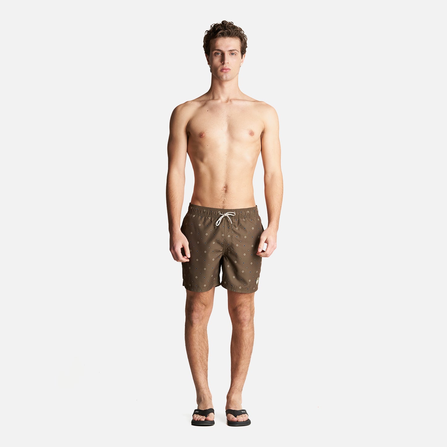 Traje de Baño Hombre Aqua Swimwear Full Print Oliva Oscuro Lippi