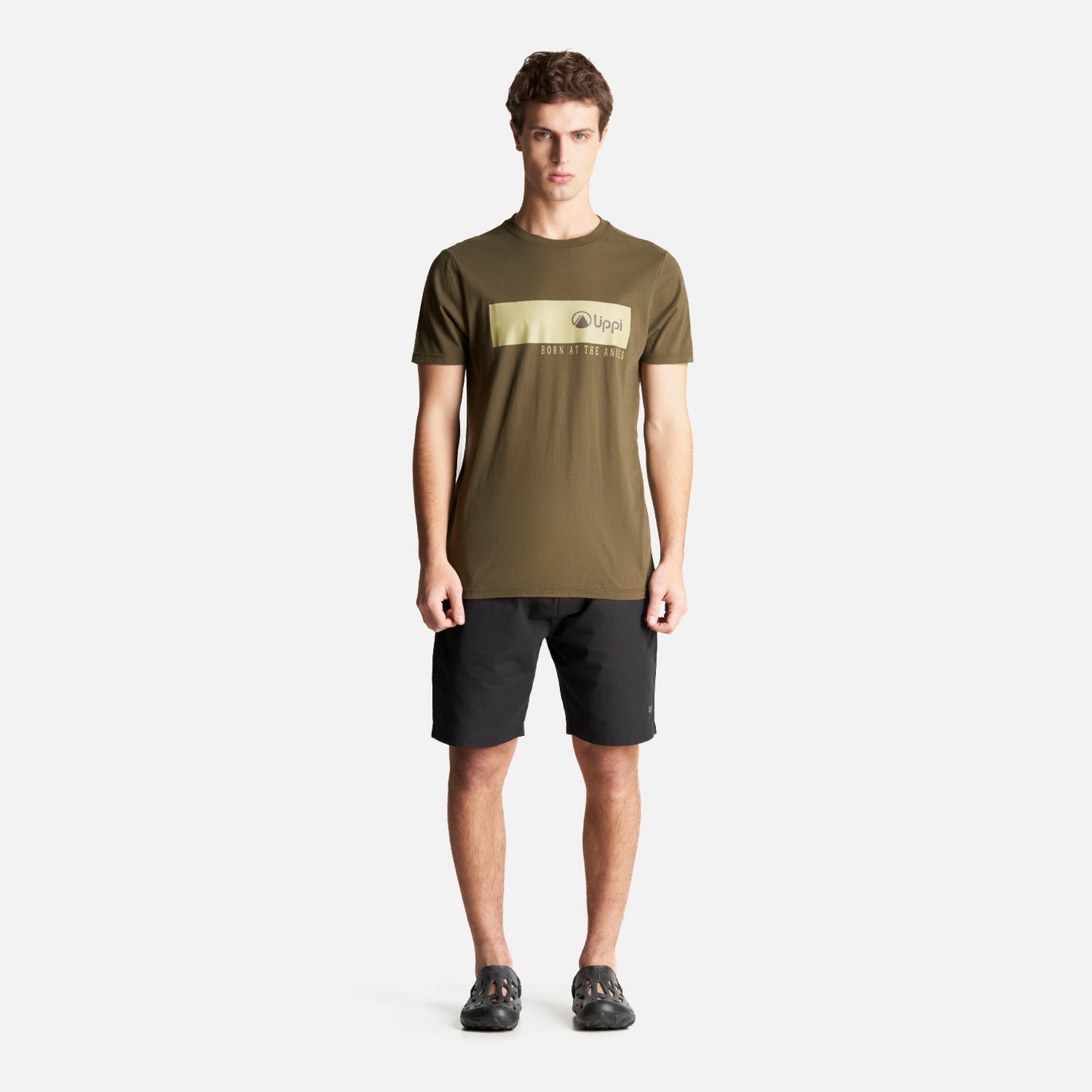 Polera Hombre Logo Lippi T-Shirt Front Line Oliva Oscuro Lippi