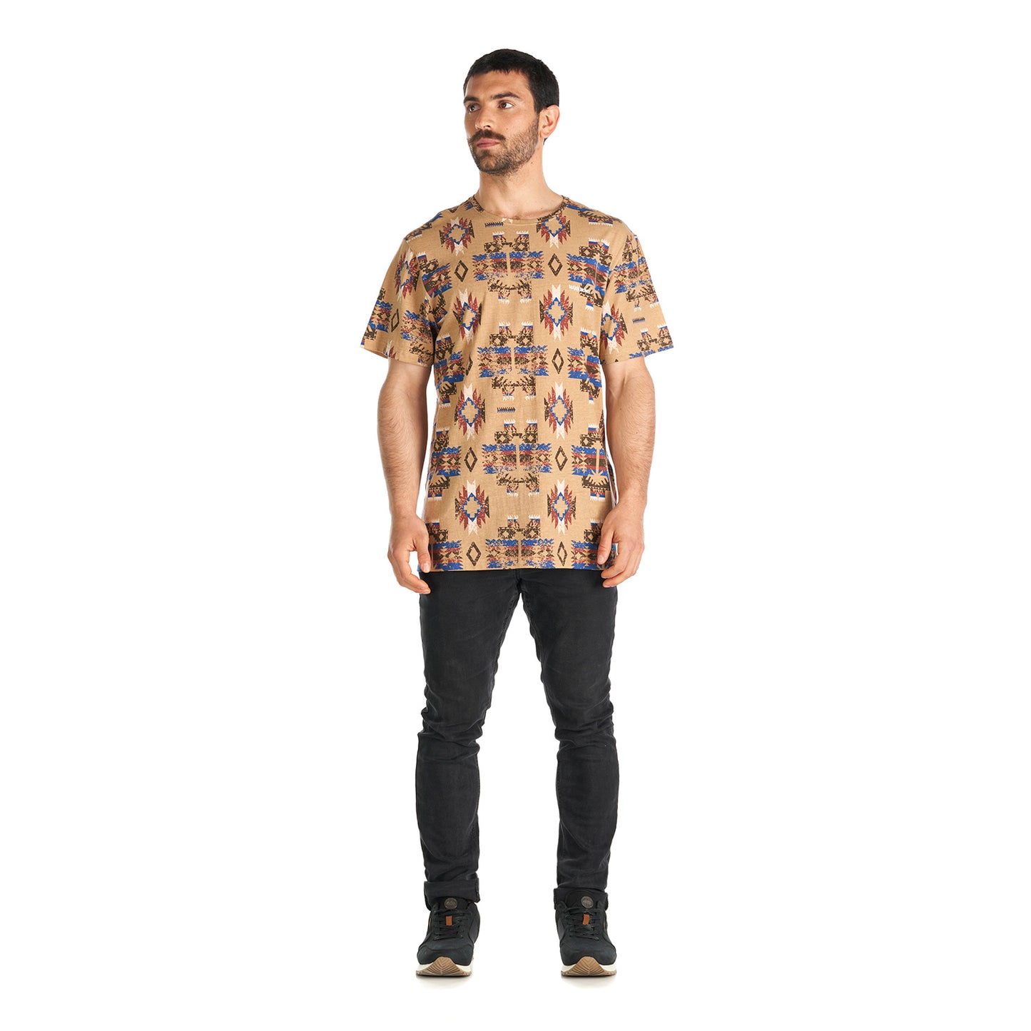 Polera Hombre Azteca Cafe Haka Honu