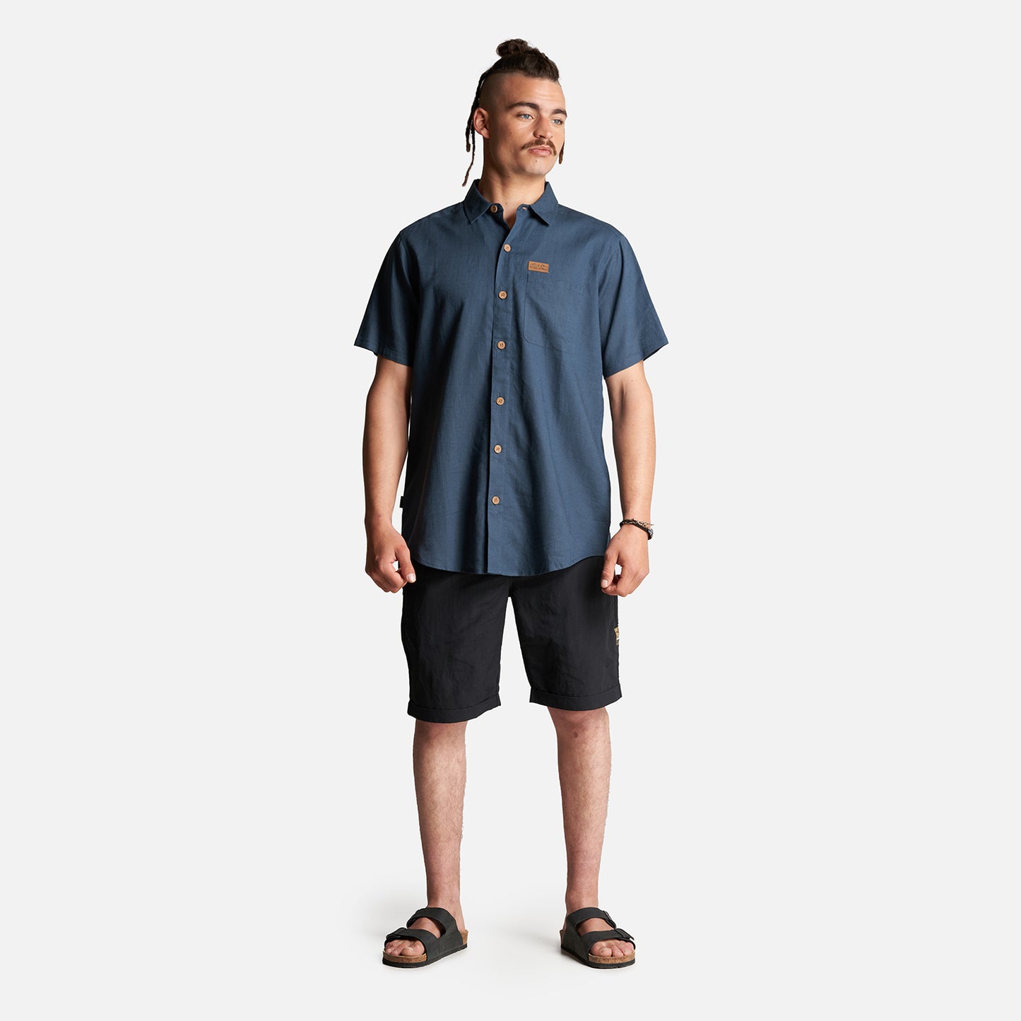 Camisa Hombre Linaje Azul Noche Haka Honu