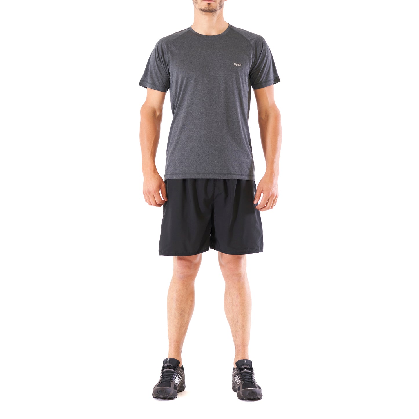 Polera Hombre Core Q-Dry T-Shirt Melange Grafito Lippi