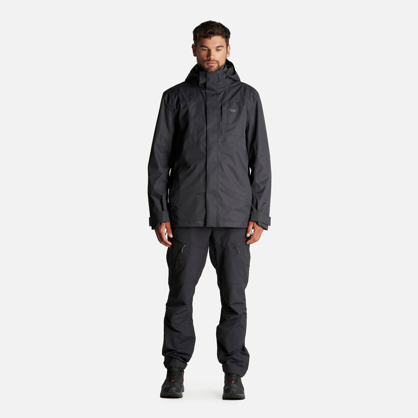 Chaqueta Hombre Tres Cruces Fusion-3 Hoody Jacket Negro Lippi