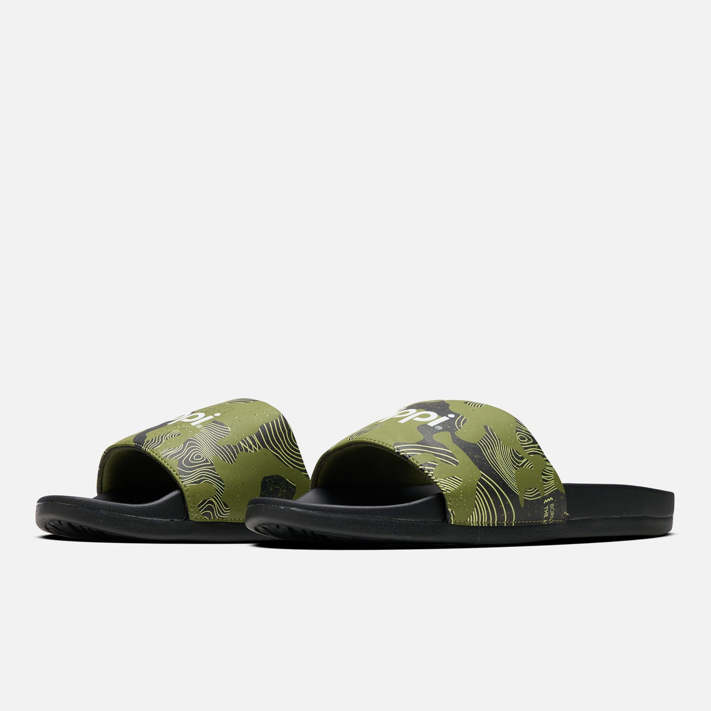 Sandalia Hombre Insigne Slide Print Verde Lippi