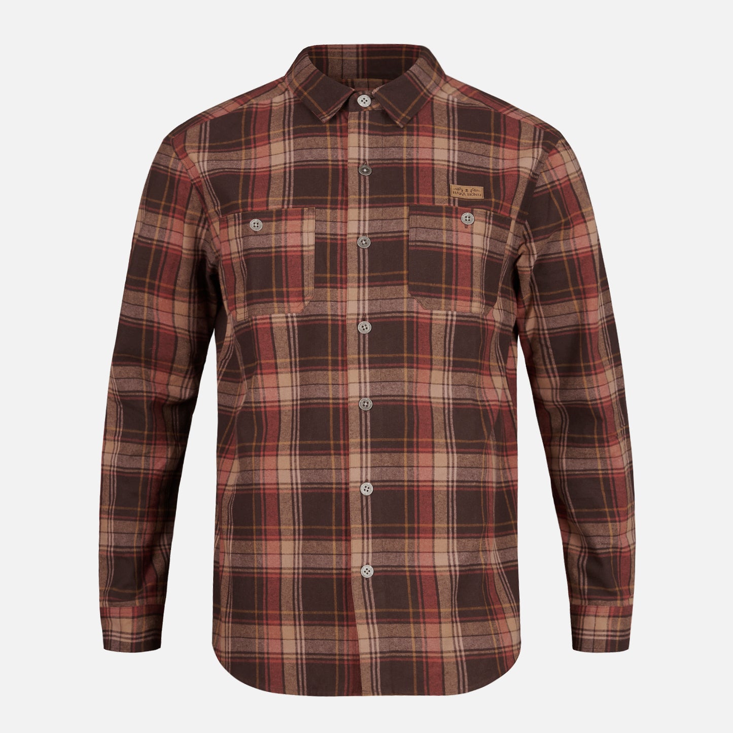 Camisa Hombre Hachazo Print Café Haka Honu