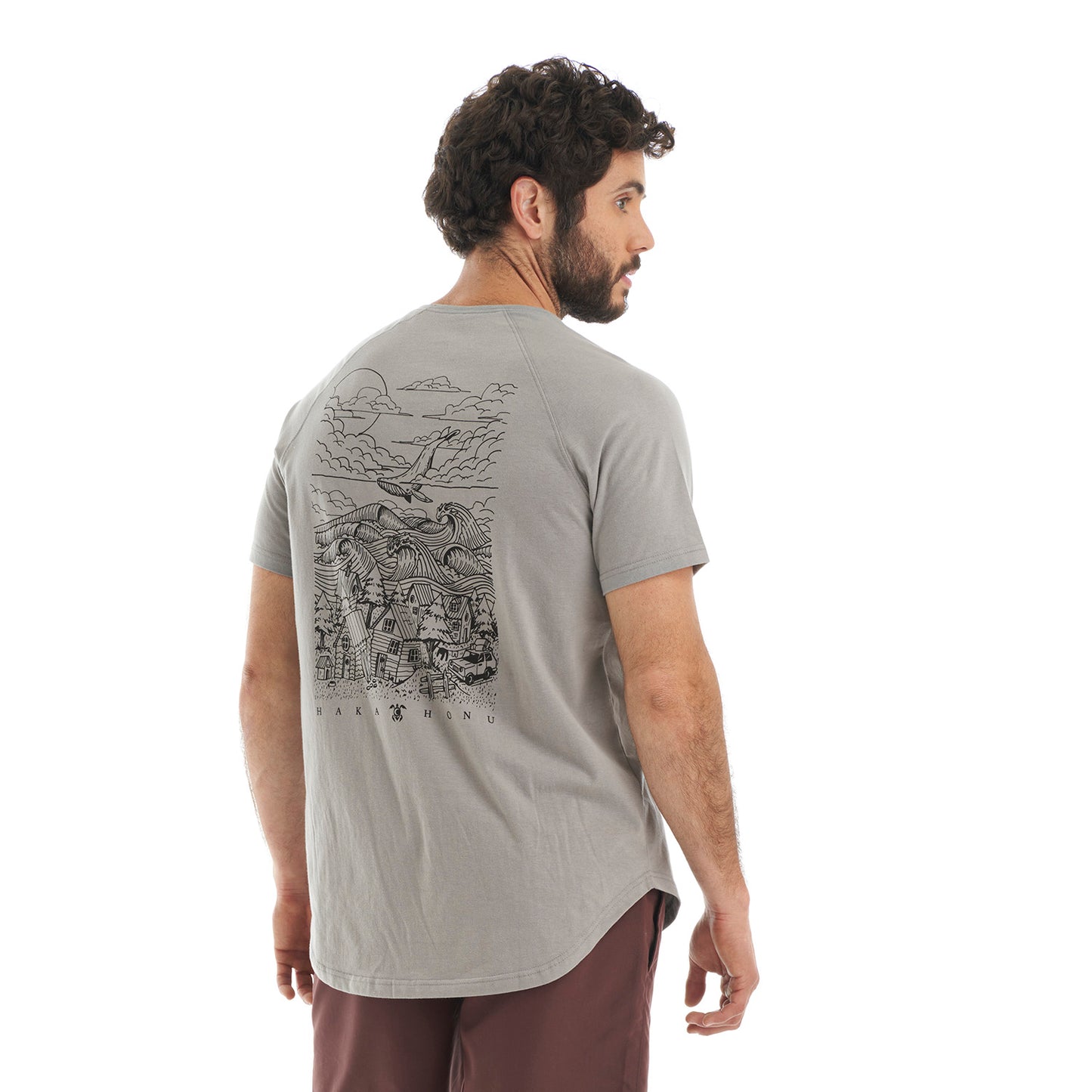 Polera Hombre Mundo magico Gris Haka Honu