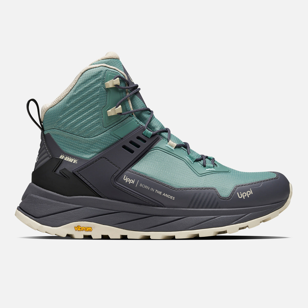 Zapatilla Mujer Atlas Mid Turquesa Oscuro / Crema Lippi