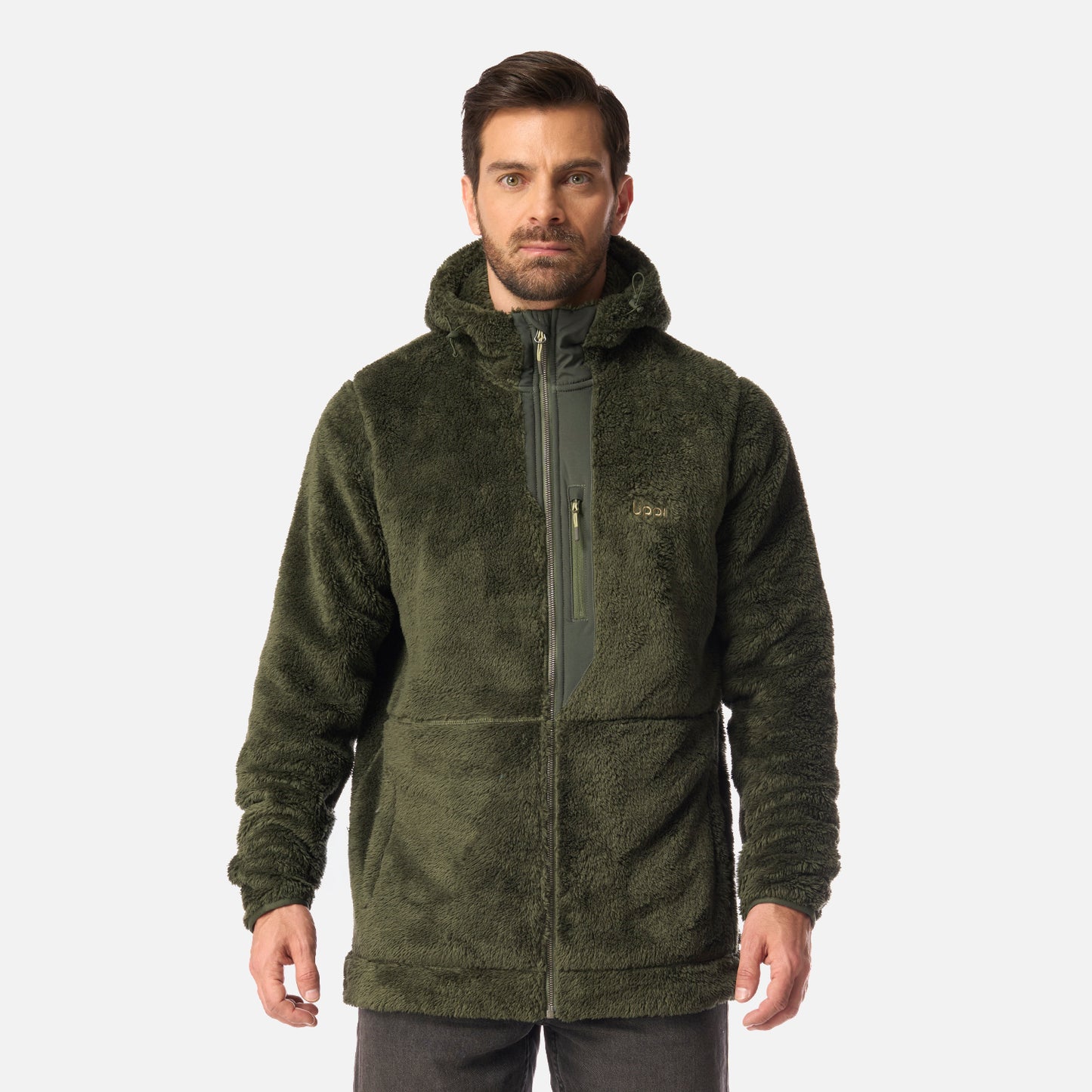 Polar Hombre Bear Shaggy-Pro Hoody Jacket Verde Militar Lippi