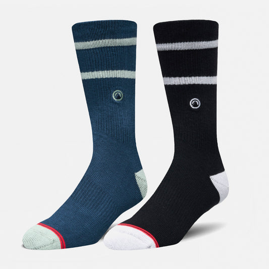 Calcetines Hombre Duo Travel Walk Classic Negro Azul Marino Lippi