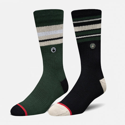 Calcetines Hombre Duo Travel Walk Classic Verde Militar Negro Verde Militar Lippi