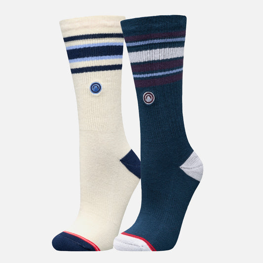 Calcetines Mujer Duo Travel Walk Classic Marfil Azul Marino Lippi