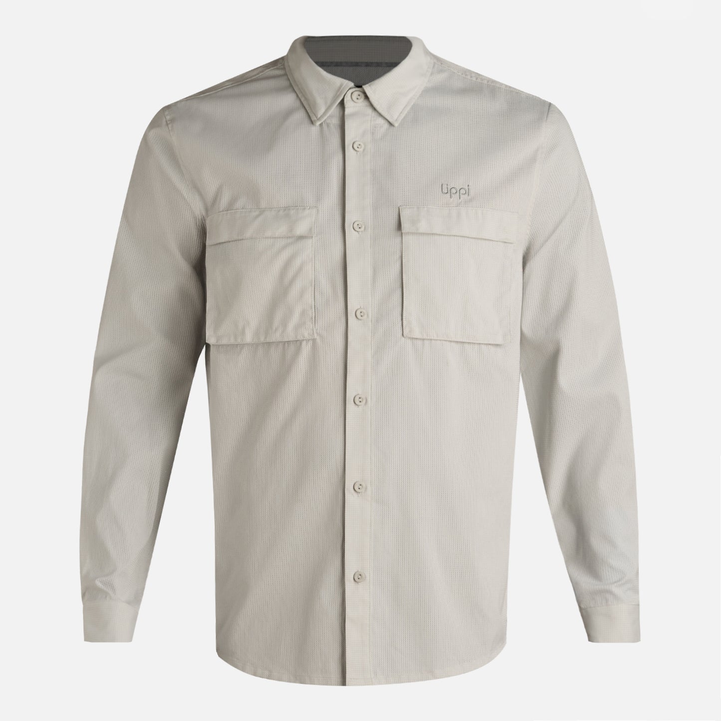 Camisa Hombre Rosselot Long Sleeve Q-Dry Shirt Gris Claro Lippi