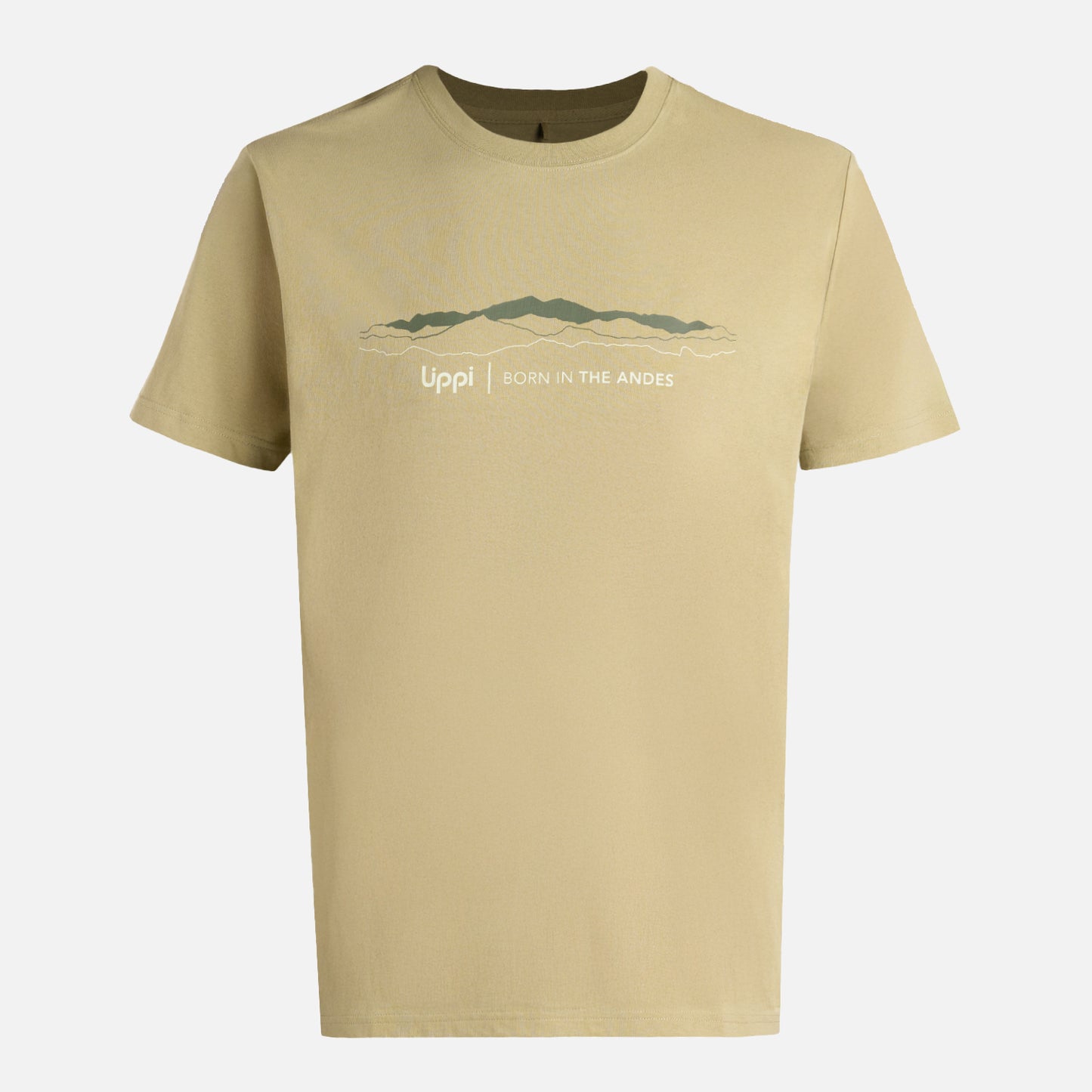 Polera Hombre Logo Lippi Front Print T-Shirt Verde Oliva Lippi