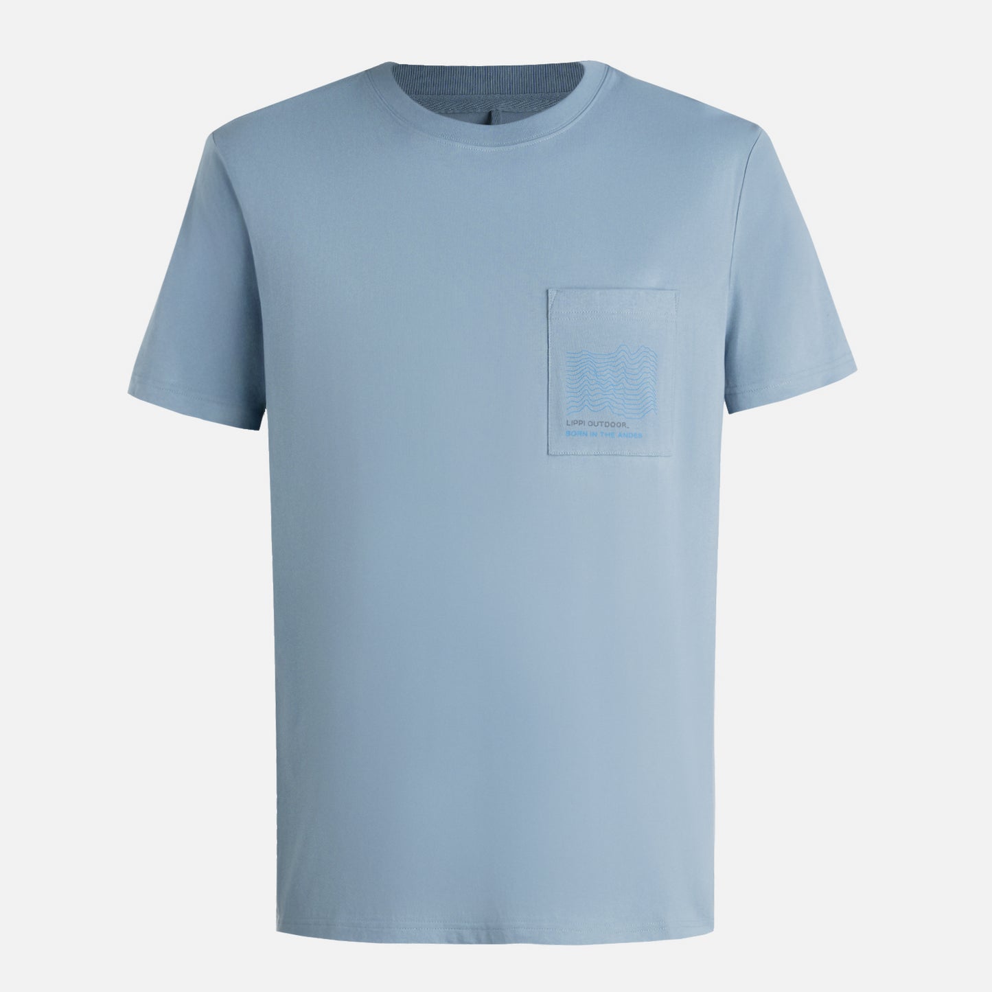Polera Hombre Ulmo Pocket T-Shirt Azul Piedra Lippi