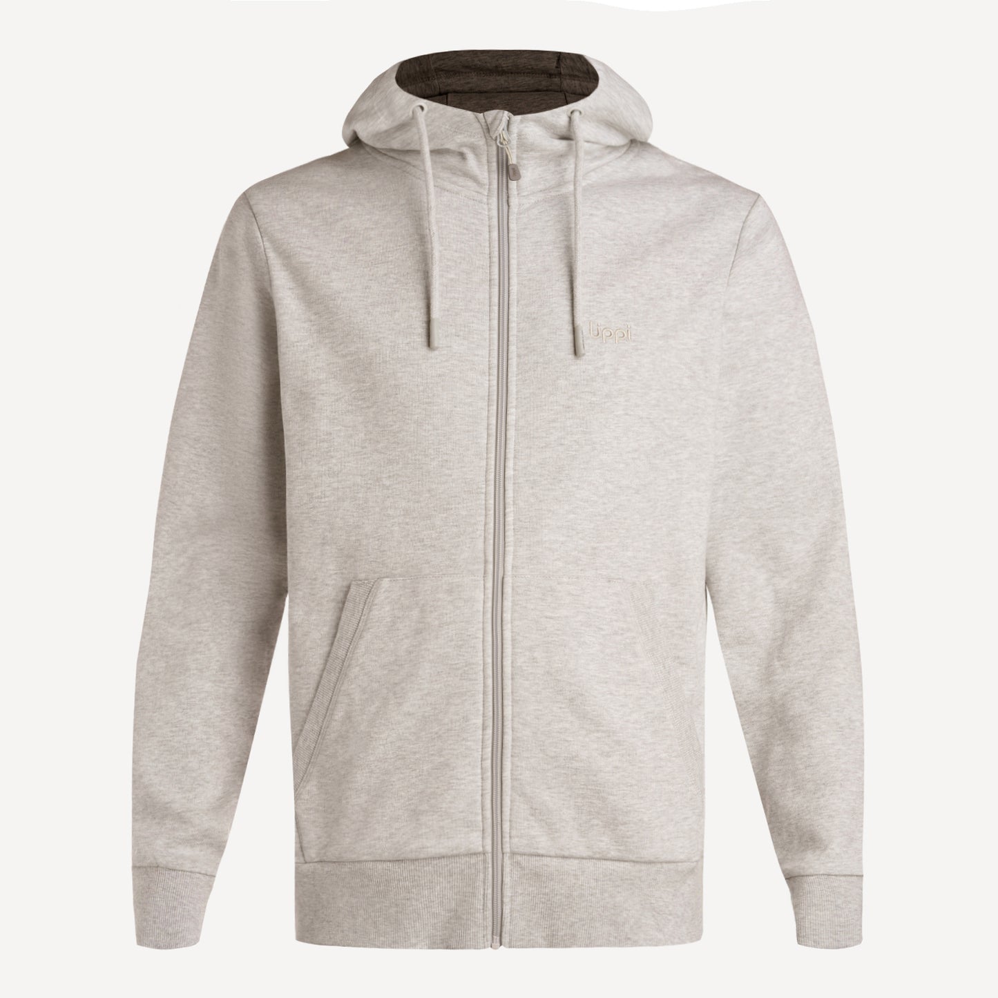 Polerón Hombre Ulmo Full Zip Hoody Sweatshirt Gris Melange Lippi